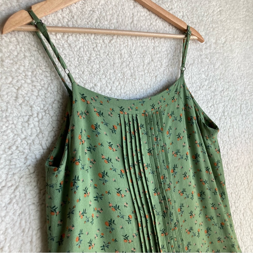 Sanctuary Women's Spring Ahead green floral spaghetti strap mini dress top, Sz M - Picture 14 of 17